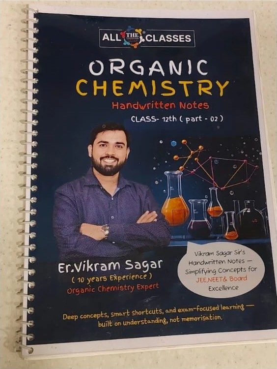 Handwritten Chemistry notes booklet